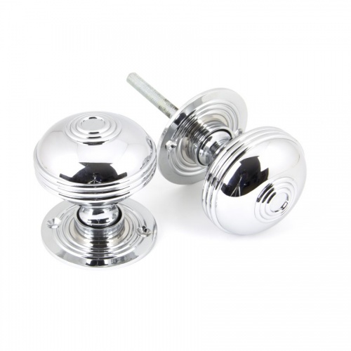 Polished Chrome Large Prestbury Mortice/Rim Knob Set